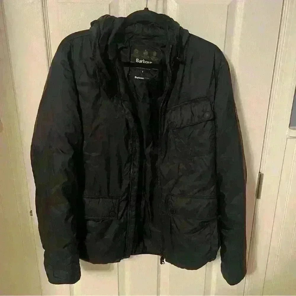 Barbour International Fibre Down Jacket Women's Medium SS17 Black Catcher Quilt